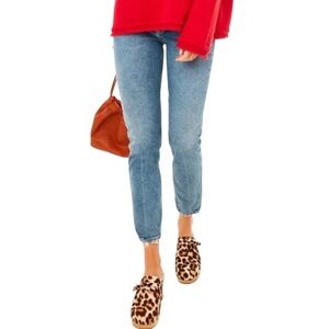 Citizens Of Humanity Distressed Button Fly High Rise Raw Hem Jeans